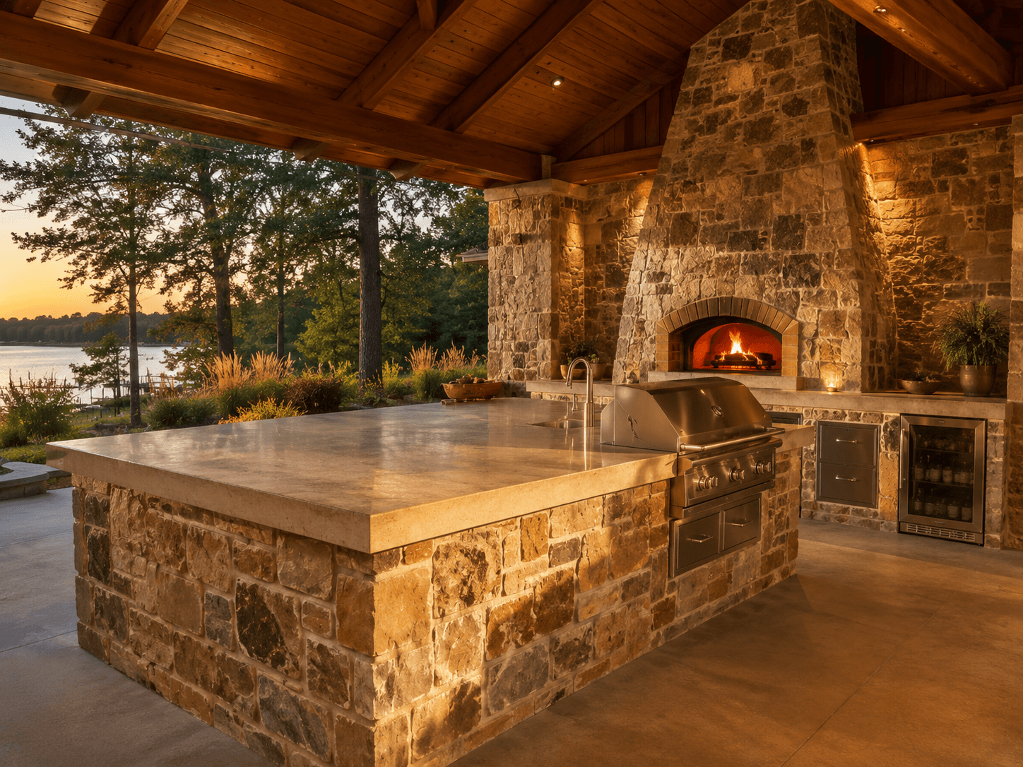 Atmospheric reference for outdoor kitchens (not a completed ETX project)